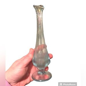 Fenton velva Blue iridescence vase